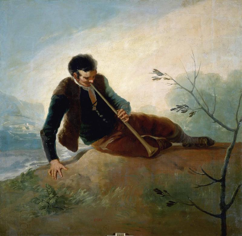Francisco de Goya Pastor tocando la dulzaina oil painting picture